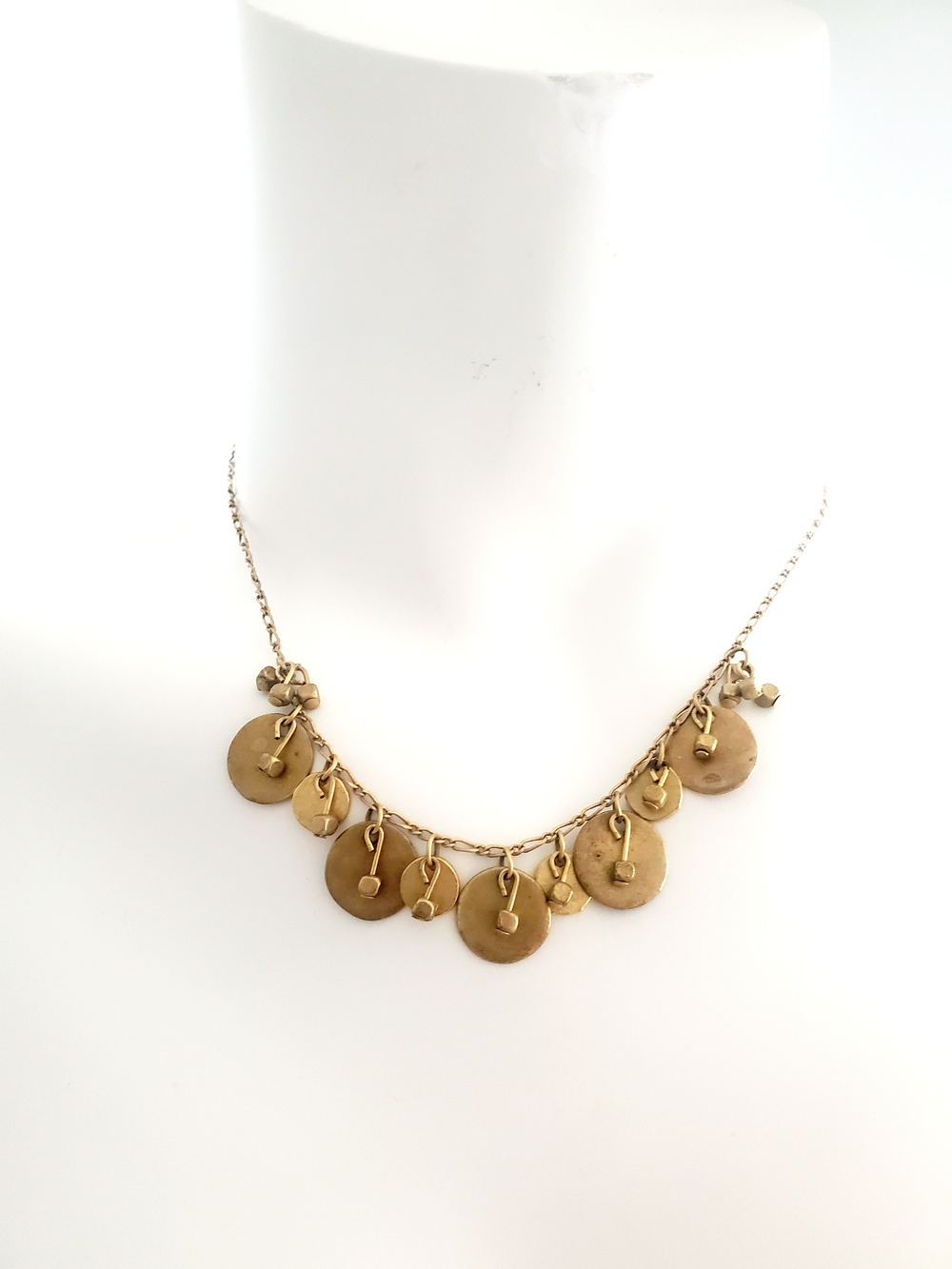 Peter Nygard Gold Disc Charm Necklace